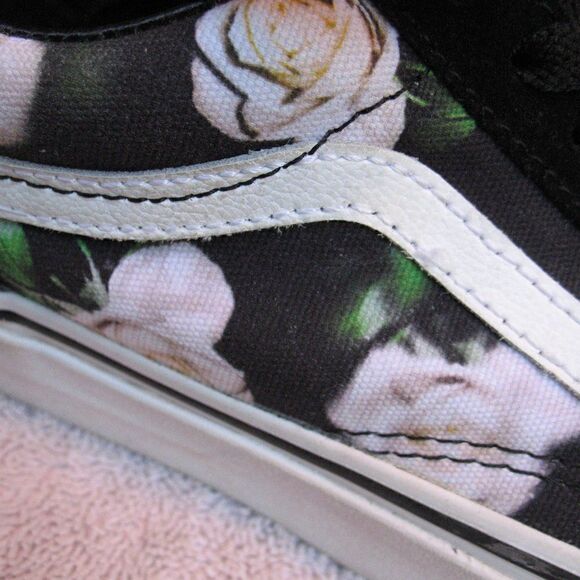 Vans Old Sckool Black Floral Sneakers - Picture 6 of 8